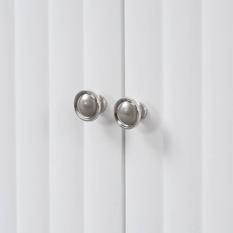 Modern Elegant 4-Door Buffet Cabinet Sideboard with Height Adjustable, for Study, Entryway and Living Room