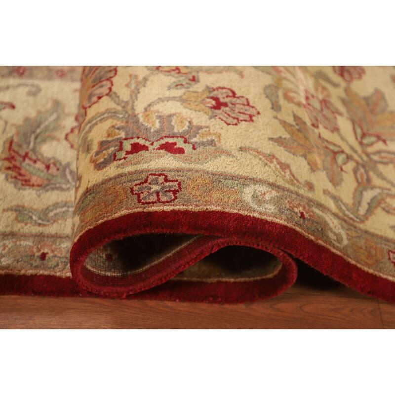 All-Over Floral Agra Oriental Area Rug Handmade Wool Carpet - 8'0" x 10'0"