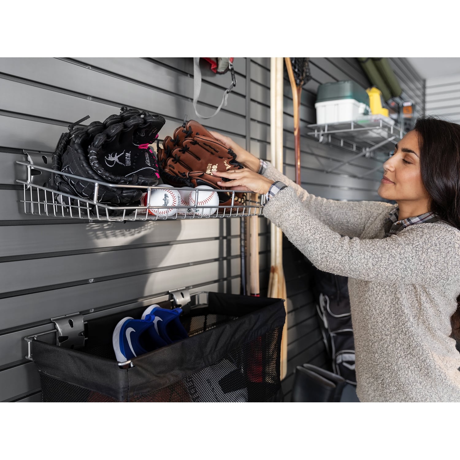 NewAge Products Slatwall Accessories Mesh Basket (Pack of 1) Bed