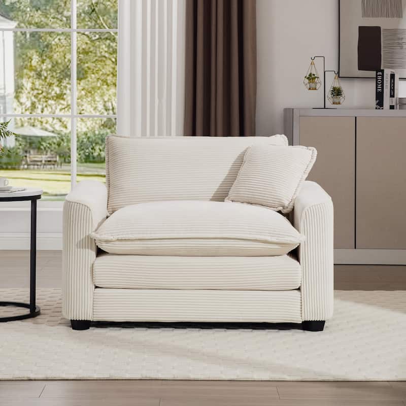 GDFStudio - Linda Corduroy Deep Seat Sofa