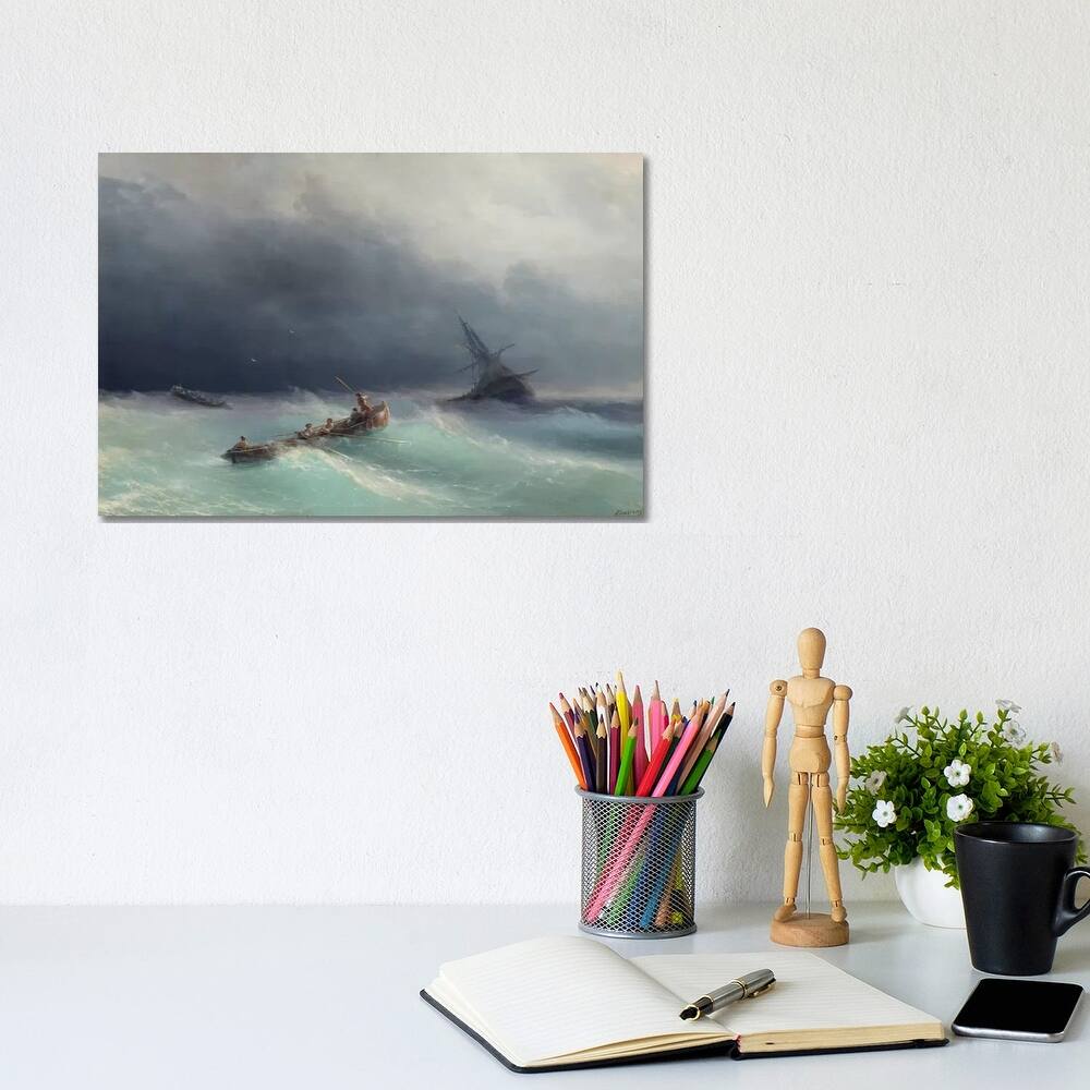 iCanvas "Storm at Sea" by Ivan Aivazovsky Canvas Print