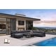 preview thumbnail 25 of 75, PURPLE LEAF Caesar Outdoor Couch with 9.6" Thick Cushion and Table for Yard Porch Deck, Grey Outdoor Patio Conversation Sets 8 Seats+1 Ottoman+1 Table - U-shaped