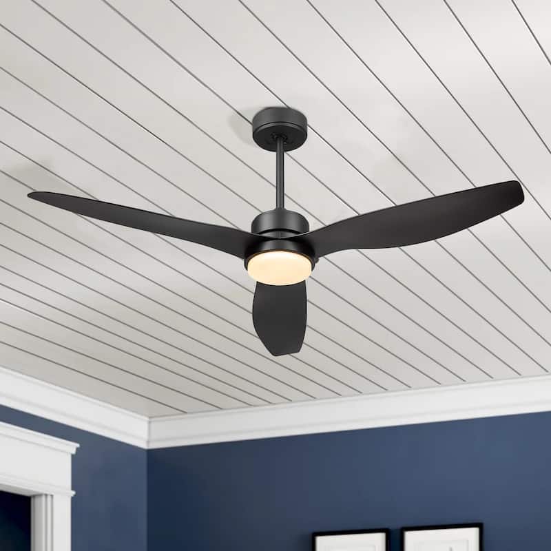 52-inch Farmhouse LED Ceiling Fan with Lights and Remote Control