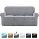 preview thumbnail 33 of 58, Subrtex Sofa Cover Stretch Slipcover with Separate Cushion Covers Sofa - Light Gray