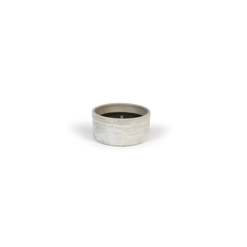 Aged Outdoor Terracotta Candle Bowl - 11.75" - Gray