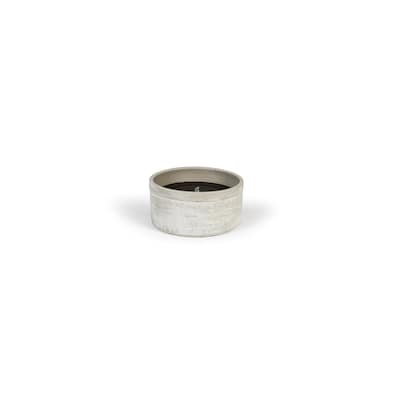 Aged Outdoor Terracotta Candle Bowl - 11.75" - Gray