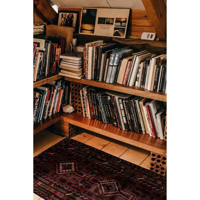 ECARPETGALLERY Hand-knotted Teimani Dark Brown Wool Rug - 3'7 x 6'7