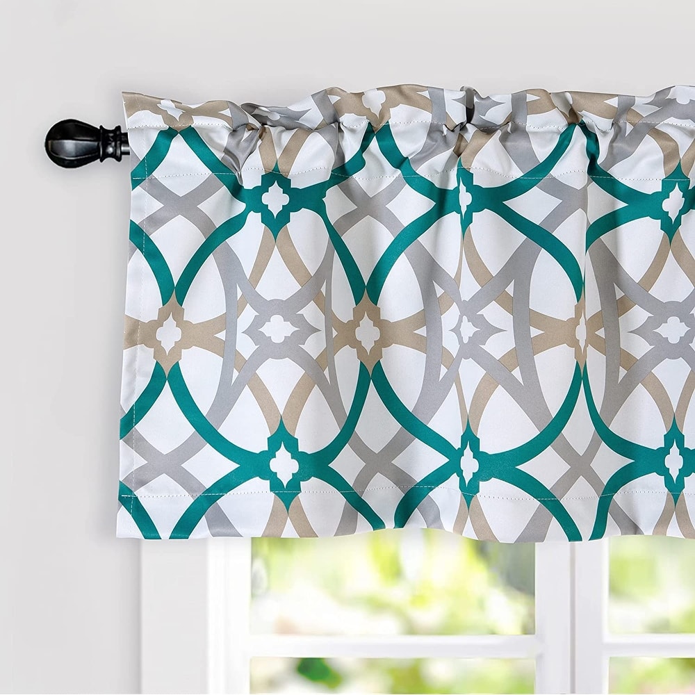 Jarvenpaa Geo Trellis Pattern Window Valance - 52 x 18