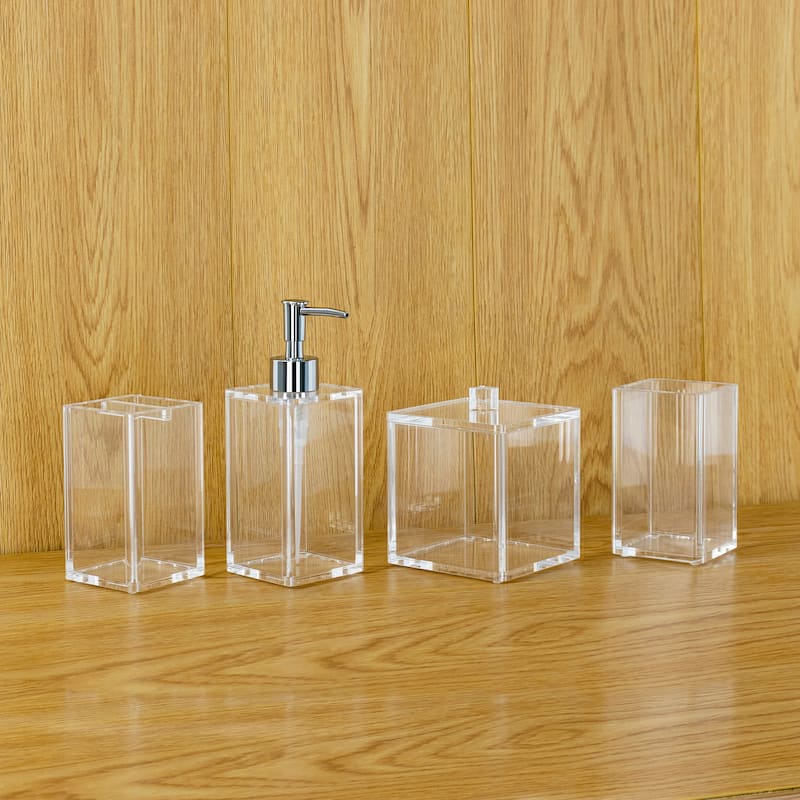 TEHOME Forti Bathroom Accessory Set - Clear