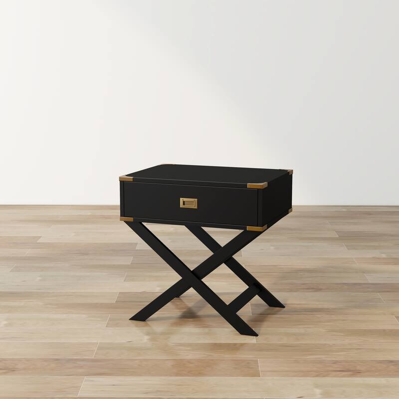 Yore Contemporary 24-inch Solid Wood 1-Drawer Side Table by Furniture of America