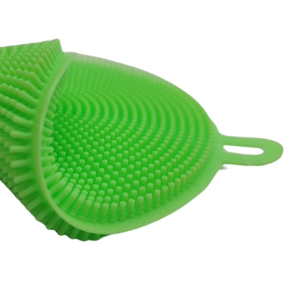 Handy Housewares 4 Round Silicone Dish Scrubbing Sponge / Vegetable  Scrubber Brush - Bed Bath & Beyond - 35415216