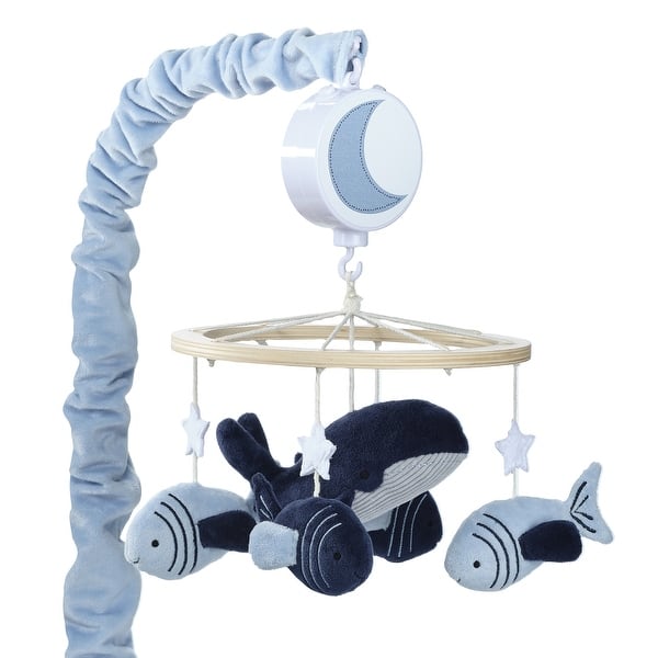 slide 2 of 6, Lambs & Ivy Bubbles & Squirt Whale/Fish Musical Baby Crib Mobile Soother Toy