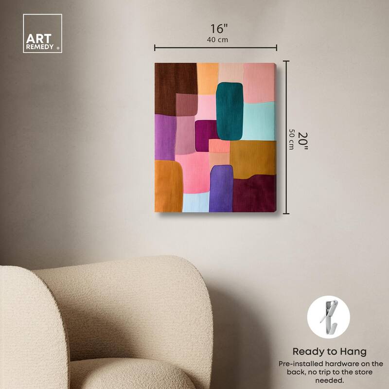 Color Block Cadence II Canvas by Art Remedy, Gallery Wrapped
