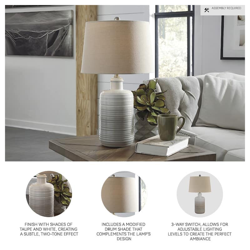 Signature Design by Ashley Marnina Ceramic Table Lamp (Set of 2)