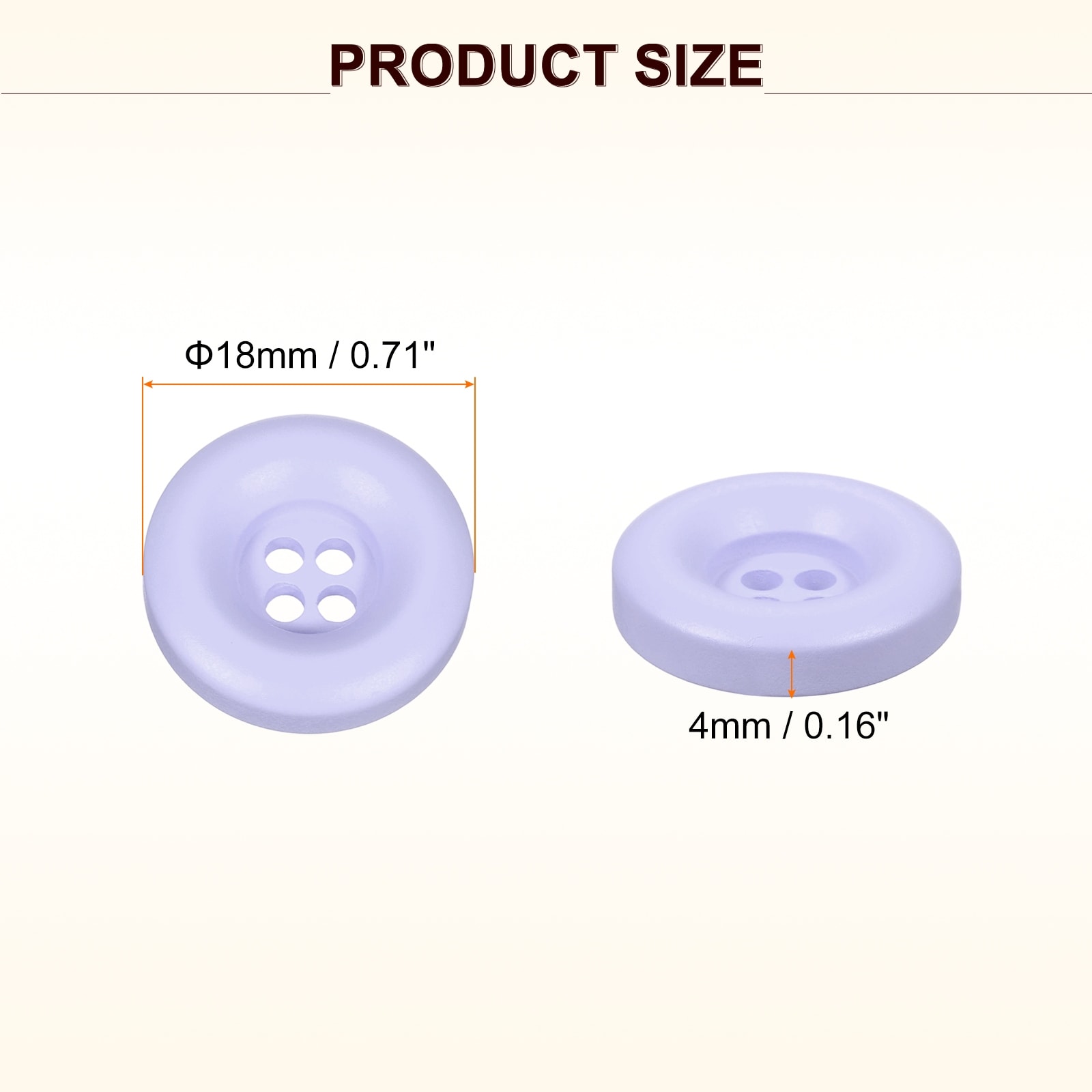 Sewing Buttons 4 Holes Resin Thickened Round Crafting Replacement Buttons for Clothing DIY Crafts Decoration