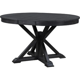 Retro Extendable Dining Table with 12 Inch Leaf - Bed Bath & Beyond ...