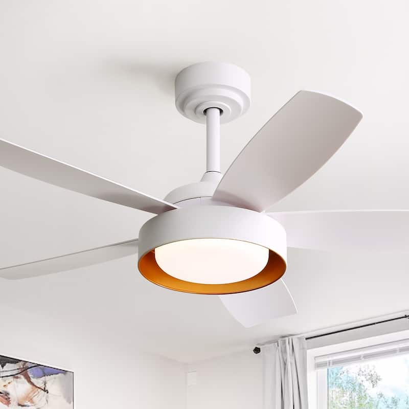 Sofucor 42 Inch Ceiling Fan with Light and Remote,Noiselesss&Reversible DC Motor,Indoor/Living Room Bedroom - 42 Inches