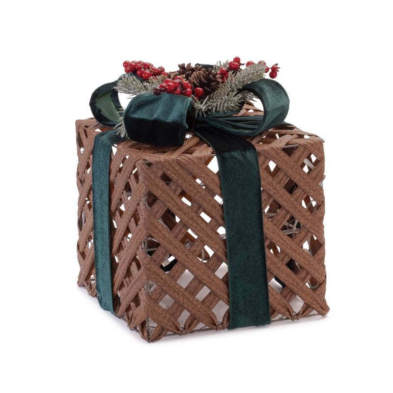 LED Woven Packages with Bow Arrangement (Set of 3) - N/A