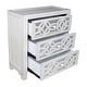 preview thumbnail 26 of 28, Silver Orchid Fonda Glam Mirrored Cutout 3-drawer Chest