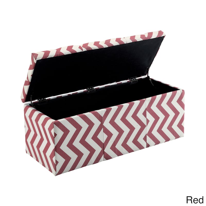 Gede Contemporary Fabric Tufted Life-top Storage Bench by Furniture of America