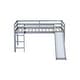 preview thumbnail 43 of 41, Twin Size Low Loft Bed with Slide, Ladder, Safety Guardrails, and Underbed Play and Storage Space for Boys Girls