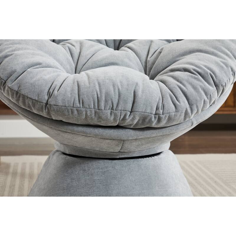Oversized Swivel Accent Chair, 360-Degree Swivel Barrel Chair, Papasan Chair for Living Room and Bedroom Comfort
