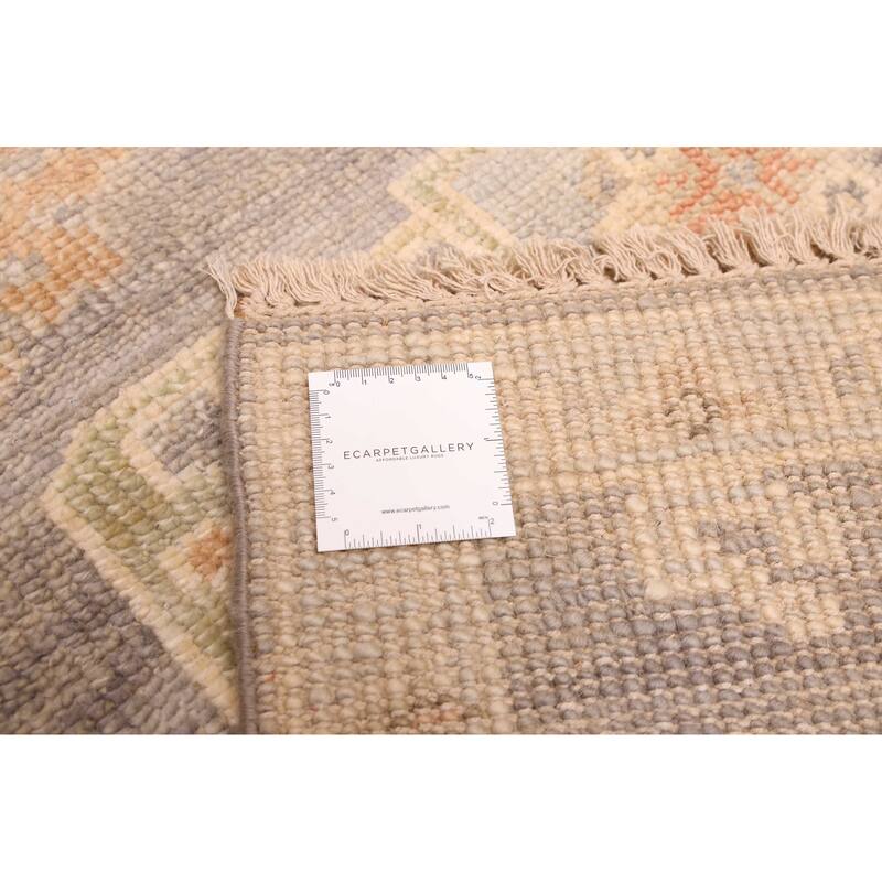 ECARPETGALLERY Hand-knotted Kavya Oushak Dark Grey Wool Rug - 8'0 x 9'11