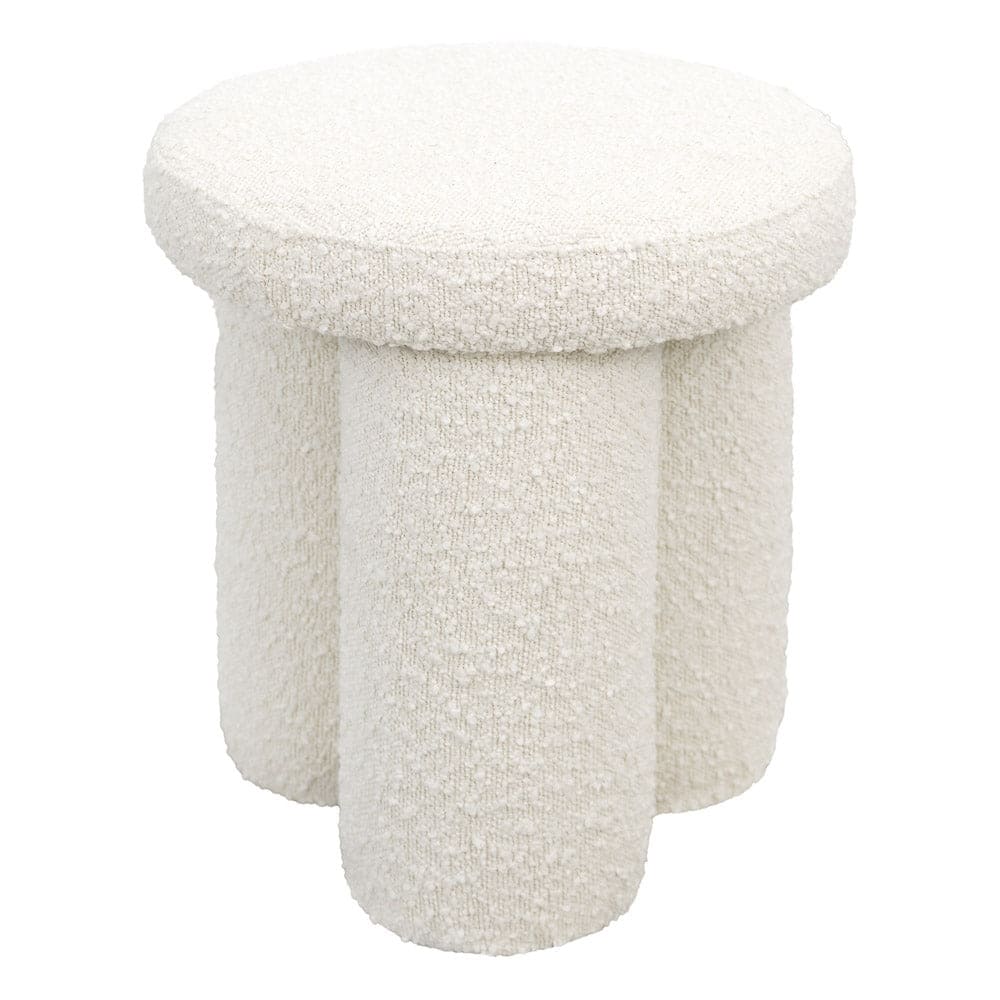 GDFStudio - Wesley Boucle Ottoman Footstool with Sherpa Upholstery, Cozy Seating & Durable Construction - 15"