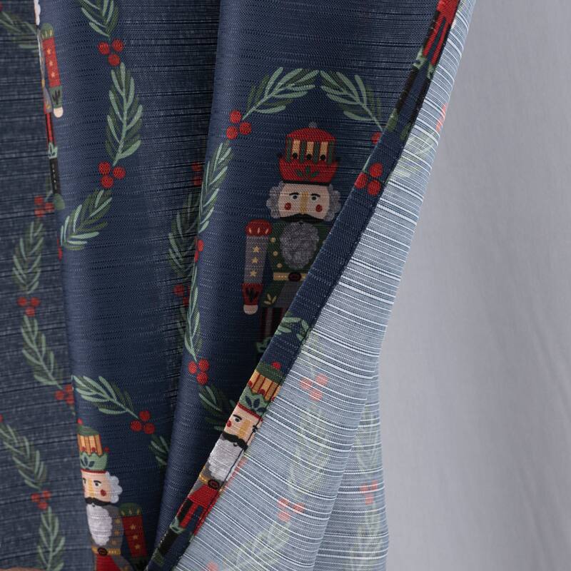 Nutcracker Christmas Holiday Present Kitchen Curtain Set