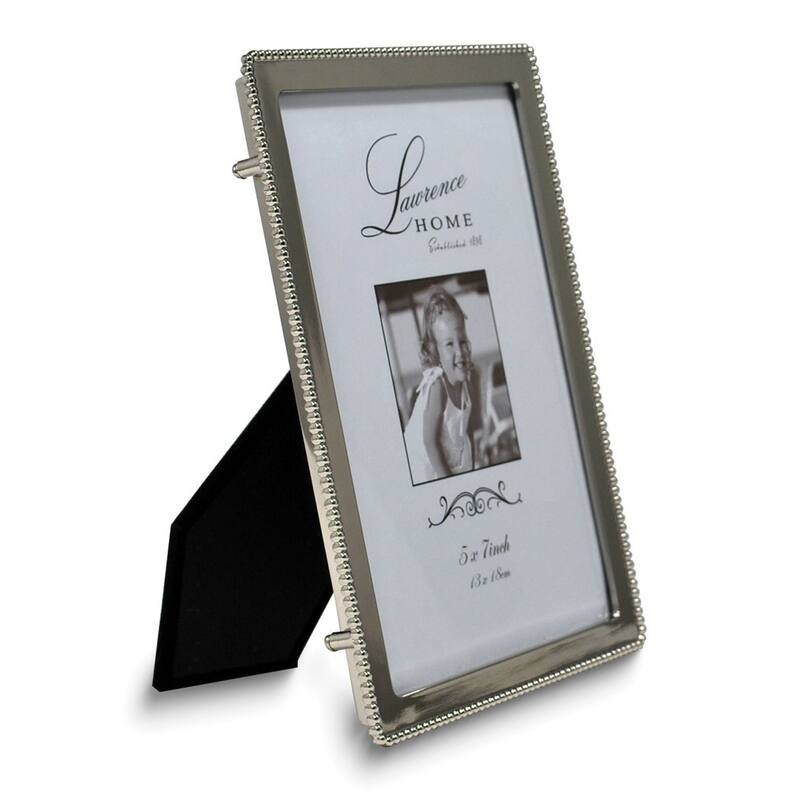 Curata Silver-Tone Beaded Edge Metal 5x7 Frame