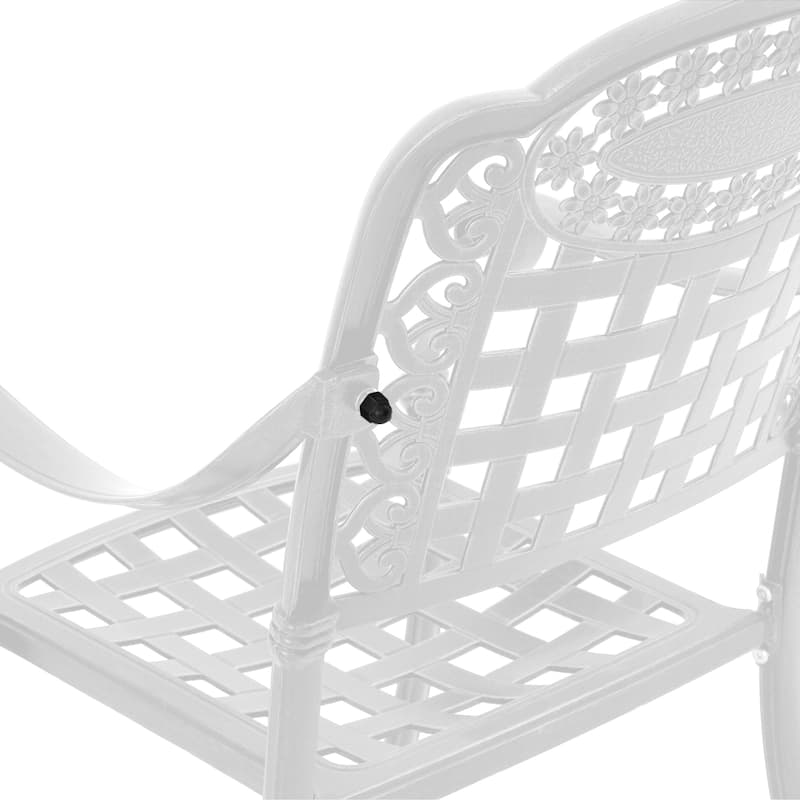 Clihome Cast Aluminum Patio Dining Chairs (Set of 2)