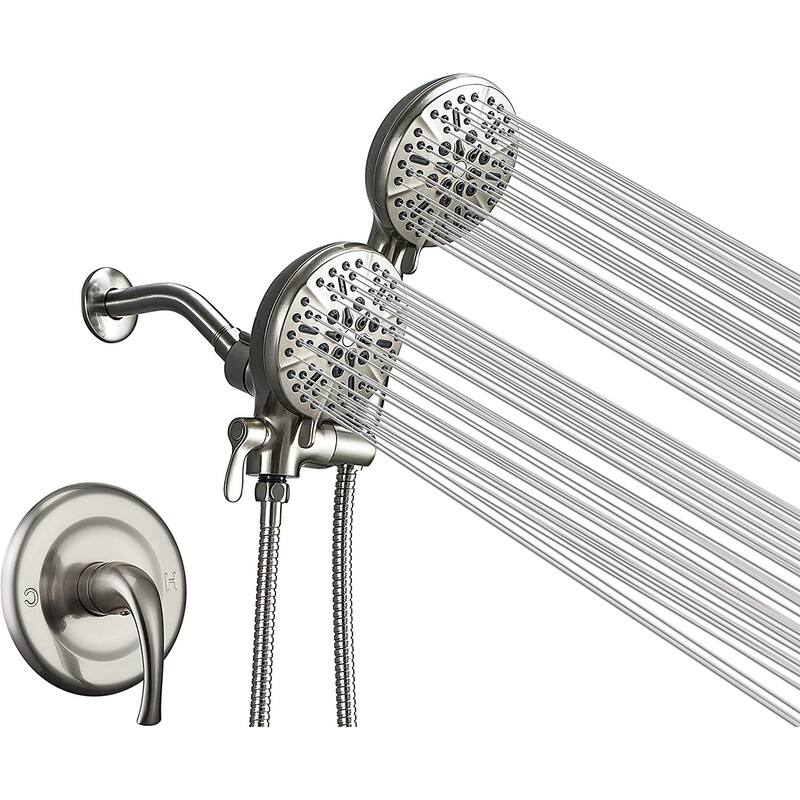 Shower Faucet Set with 5 in. Head Complete Shower System Matte Black - Silver