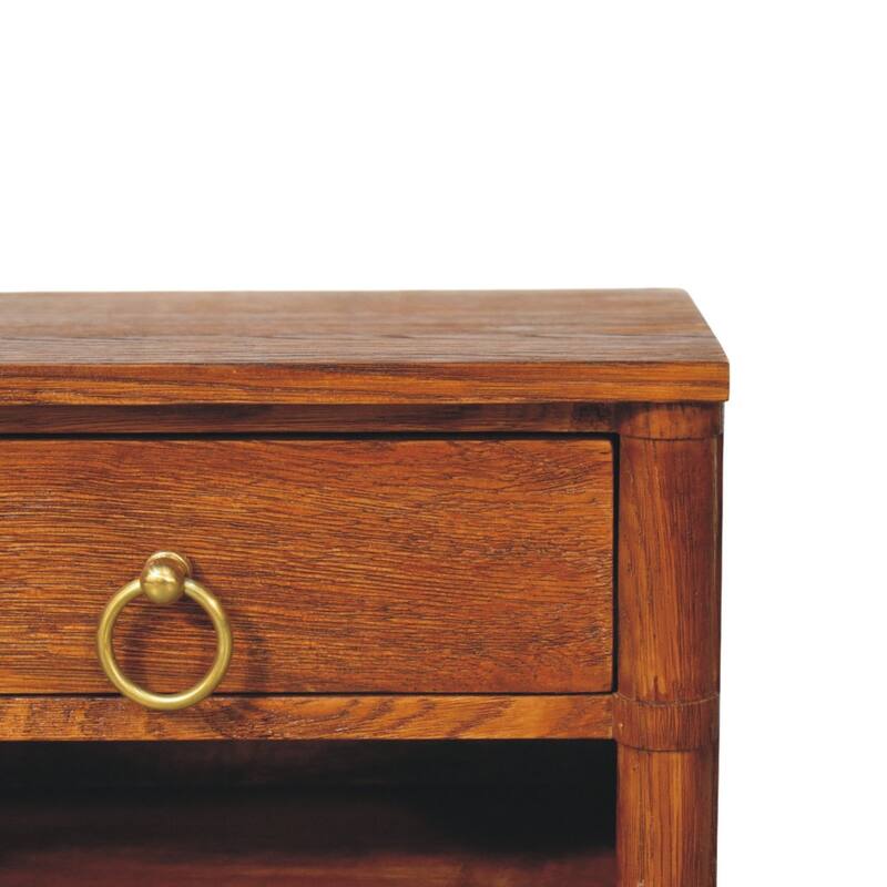 Artisan Furniture Solid Wood Box Frame Wall Nightstand, Brown