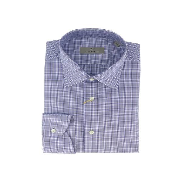 Shop Canali Blue Check Formal Shirts Overstock 25682815 39 15 5