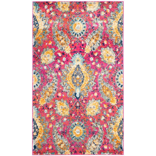 SAFAVIEH Madison Belle Vintage Paisley Pattern Area Rug - 2'3" x 4' - Fuchsia/Gold