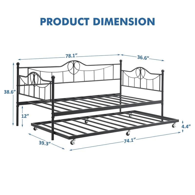 Twin Size Daybed with Trundle