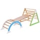preview thumbnail 7 of 6, Wooden Climbing Triangle Toys - Indoor Arc Climber Jungle with Ramp and Arch Toy Rocker, Reversible Multifunction Playset
