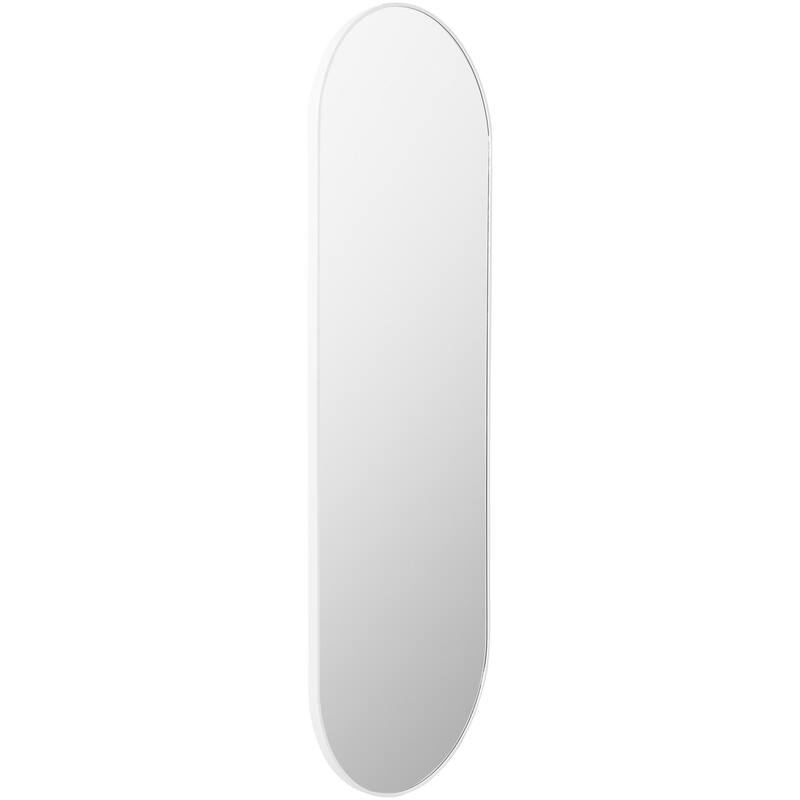 Livabliss Aranya Modern Aluminum Oval Pill-Shaped Accent Mirror