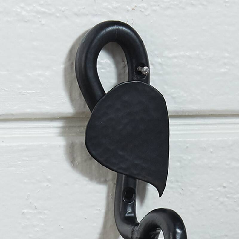Park Designs Hammered Leaf Ring Hook - Set of 2 - 8.25"H X 4.5"W X 2"D