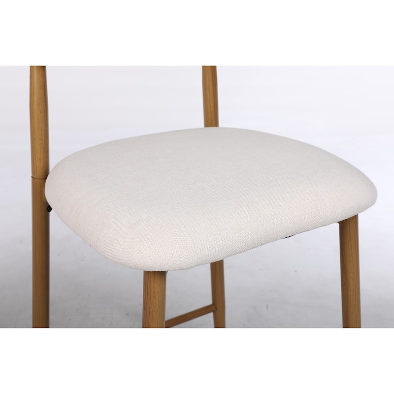 GDFStudio - Rowan Contemporary Upholstered Counter Height Bar Stool Set with Metal Legs and Supportive Back Design