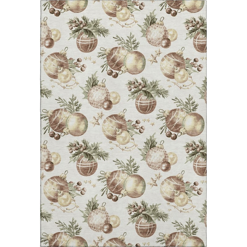 Premium Washable Super Soft Holiday Ornament Mayfield Rug