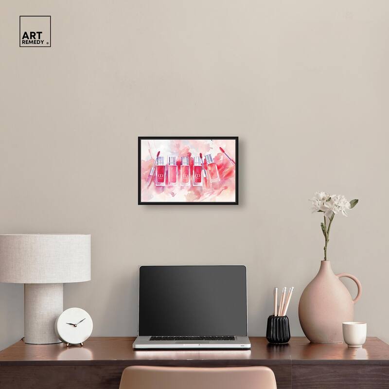 Lip Gloss Splash Canvas by Art Remedy