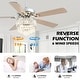 preview thumbnail 12 of 20, Oaks Aura 52in. Luxury Modern Crystal Ceiling Fan with Lights and Remote, 6 Speeds DC Motor Reversible Chandelier Ceiling Fan