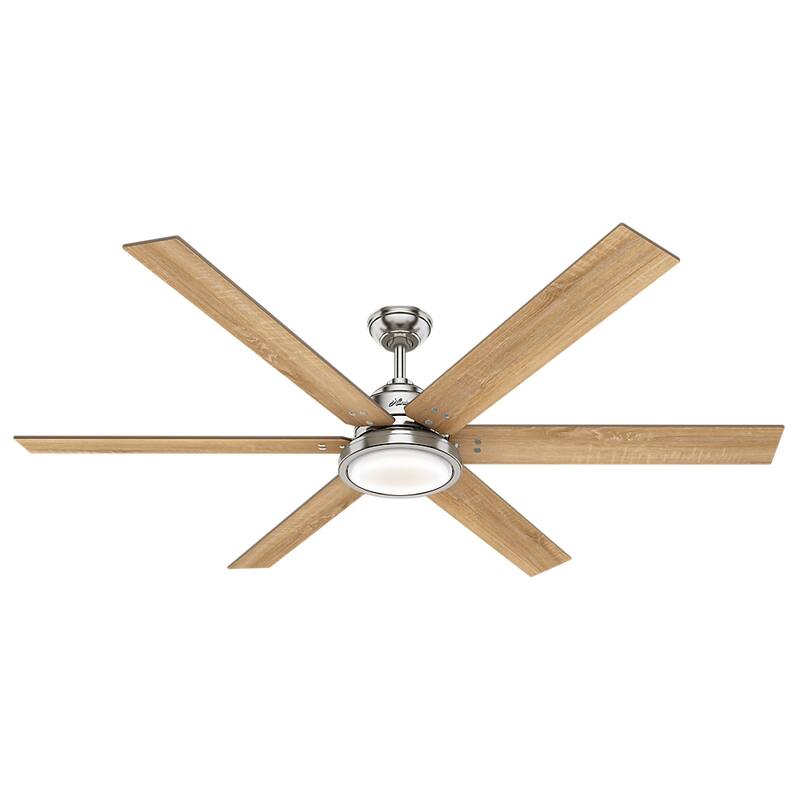 Hunter 70" Warrant Windmill Ceiling Fan with LED Light Kit and Wall Control - Farmhouse, Industrial, Contemporary