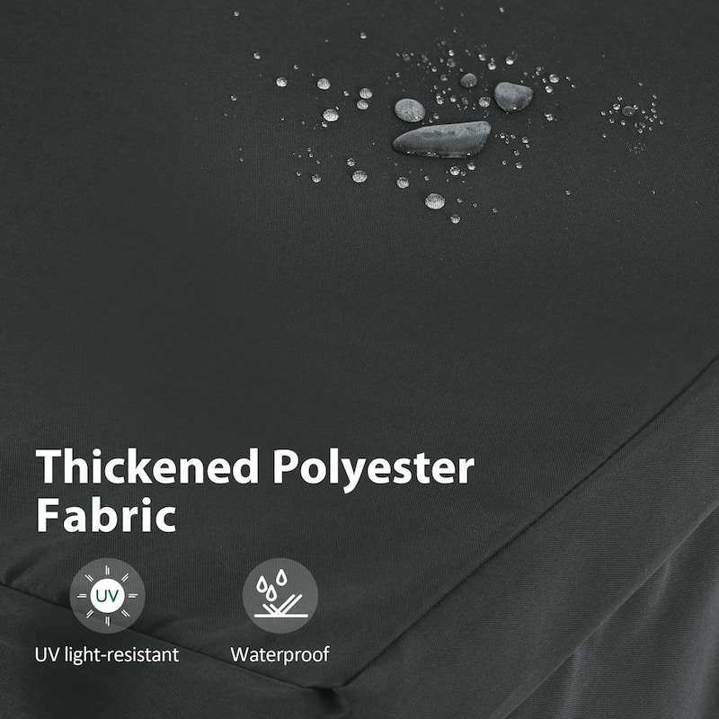 MCombo 3-Person Patio Swing Chair, Adjustable Canopy Hanging Swing, Removable Cushions, 4003 - Grey