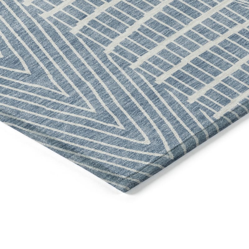 HomeRoots Geometric Transitional Rectangle Outdoor Rug