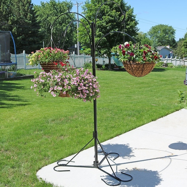Shop Sunnydaze 4Arm Hanging Plant Basket Stand with Adjustable Arms 84