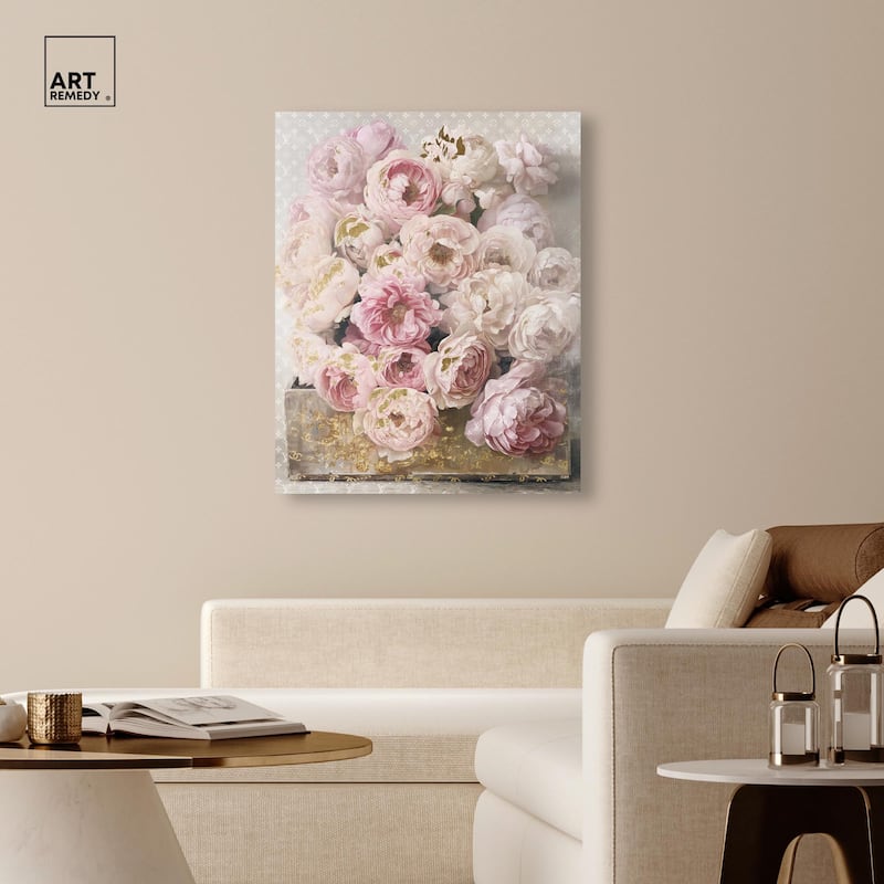 Beautiful Glam Floral Case Canvas by Art Remedy, Gallery Wrapped