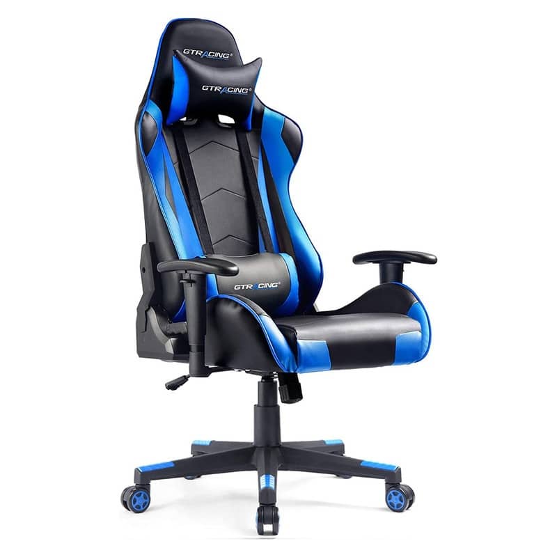 Lucklife Gaming Chair Racing Office Computer Ergonomic Video Game Chair with Headrest and Lumbar Pillow Esports Chair