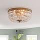 preview thumbnail 16 of 16, Silver Orchid 14-inch Crystal Flush Mount Chandelier